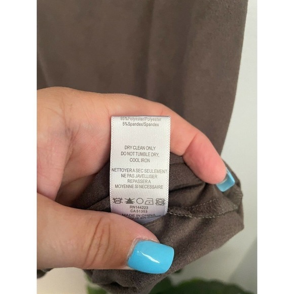 Anthropologie Bishop & Young Brown Faux Suede Shift Mini Dress Minimalist - Picture 5 of 5